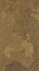 Two boys playing with the puppet of a lion, Ming dynasty, 15th-16th century