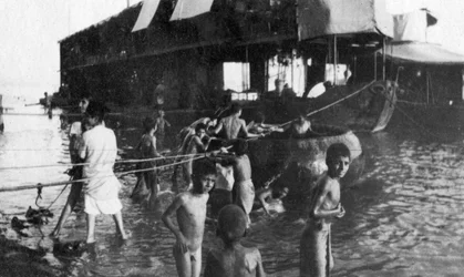 Two Decker Barge Used to Move British Troops Up the Tigris from Amarah to Baghdad