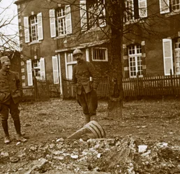 Unexploded 380 shell, Verdun, northern France, c1914-c1918