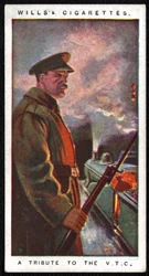 United Kingdom: One of a series of twenty-four cigarette cards published in 1917 by the Imperial Tobacco Company as a tribute to the war effort of the military and civilian forces