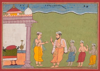 Vasudeva Meets Nanda from a Bhagavata Purana