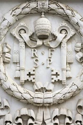 Vatican coat of arms, Rome, Italy