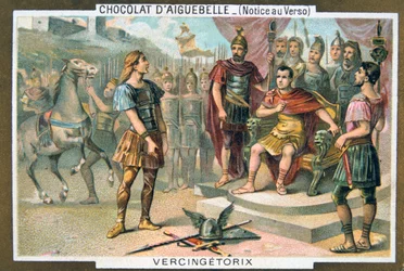 Vercingetorix surrenders to Julius Caesar, c46 BC, 19th century