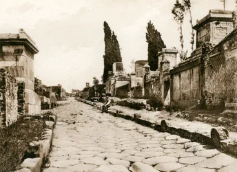 Via delle Tombe, Pompeii, Italy, c1900s