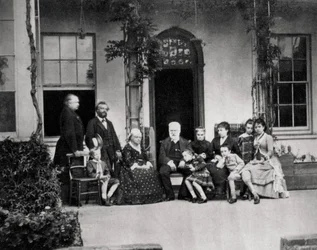 Victor Hugo, French novelist, in exile in Guernsey, 1866
