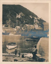 View from the Harbour - Polperro, 1927