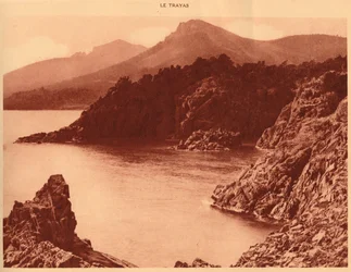 View of Aurelius peak and Cap Roux, Le Trayas