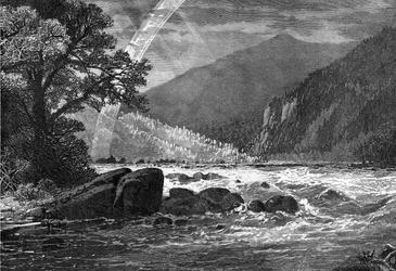 View of Balcony Falls, James River, Virginia, USA