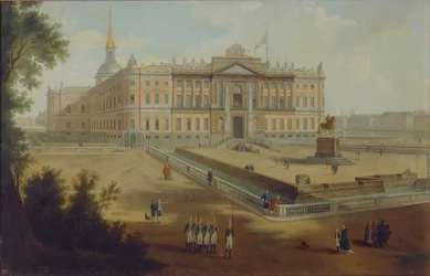 View of the Michael Palace in St. Petersburg, 1800s