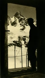 View of the Schattenspitze in the Silvretta Alps, Wiesbadener Hütte, Partenen, Austria, c1935