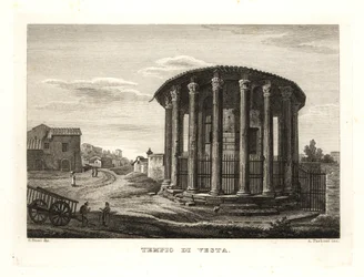 View of the Temple of Vesta, Rome