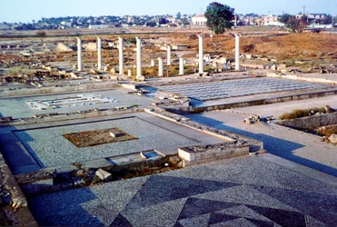 View of the archaeological remains at Pella, Central Macedonia