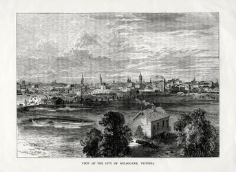 View of the City of Melbourne, Victoria, Australia, 1877