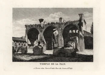 View of the ruins of the Temple of Peace