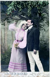 Vintage French postcard, c1900
