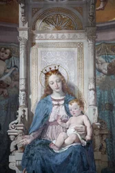 Virgin and child painting in San Filippo Neri church, Turin, Italy