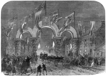 Visit of the Prince and Princess of Wales to Dunrobin Castle, Scotland