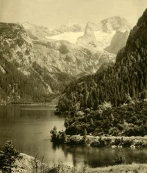 Vorderer Gosausee and the Dachstein Mountains, Upper Austria, c1935