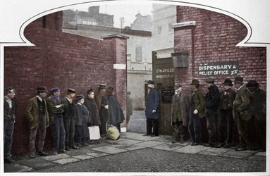 Waiting for Admission to St Marylebone Workhouse, Luxborough Street, London