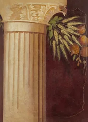 Wall painting fragment from the peristyle of the Villa of P. Fannius Synistor, ca. 50-40 B.C.