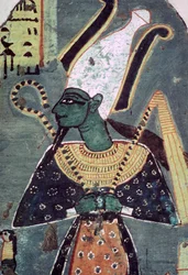 Wall Painting of Osiris Khenti-Amentiu, from a Tomb at Thebes