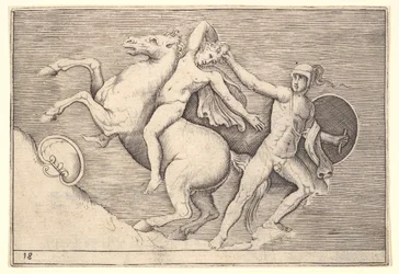 Warrior Pulling a Rider from His Horse