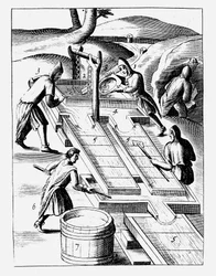 Washing ore to extract gold