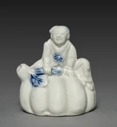 Waterdropper in Shape of Chinese Boy Seated on a Gourd, 18th-19th century