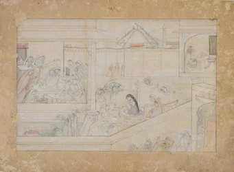 Wedding Preparations: Folio from a Nala-Damayanti Series