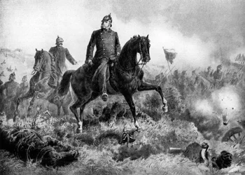 Wilhelm I at the Battle of Sadowa, 3 July 1866