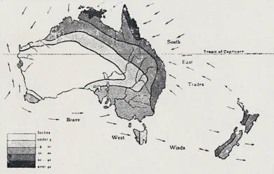 Winds and Rainfall - November to April, 1923