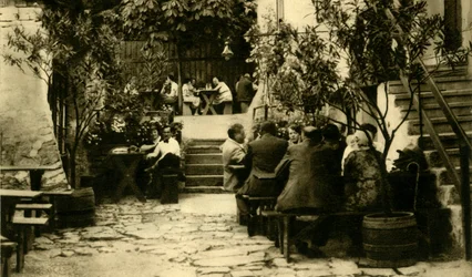 Winery at Grinzing, Vienna, Austria, c. 1935