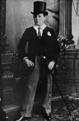 Winston Churchill as a Harrow schoolboy in 1889