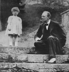 Winston Churchill with His Daughter Mary at Chartwell, c1924, 1945