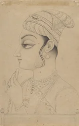 Woman Holding a Flute and Dressed as Krishna, mid-to late 18th century