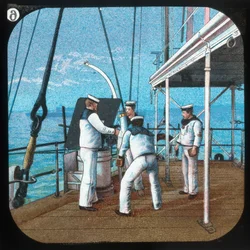 Working a 3-Pounder -- H.M.S. Blake