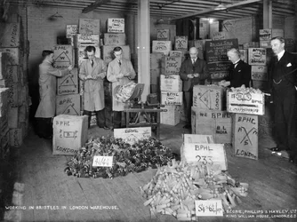 Working with Bristles in a Warehouse, London