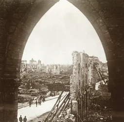 Ypres in Ruins, Flanders, Belgium, c1914-c1918