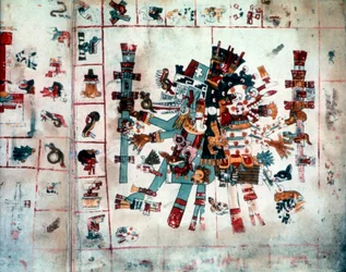 Zoomorphic Form from the Codex Borgianus, Mixtec, Pre-Columbian Mexico