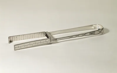 Asparagus Tongs, George III, Decorated with Bright Cut Engraving, Made by George Smith, c.1790