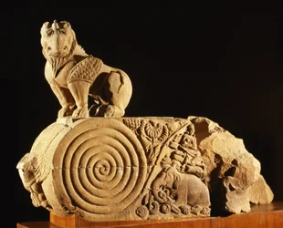 Buff Sandstone Architrave with Griffin, Sanchi, MP, Early 1st Century AD