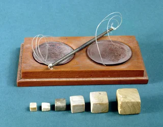 Chert weights and copper balance, Mohenjo-Daro, 2300-1750 BC