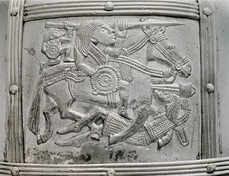 Helmet fragment, from Sutton Hoo Treasure, 7th century AD