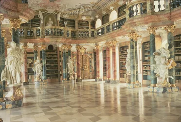 Interior of the library, completed in 1744