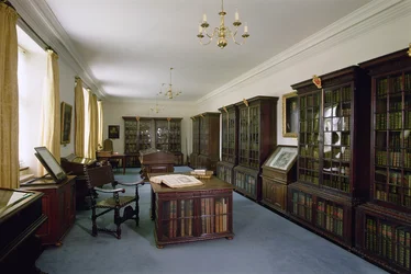 Interior view of Pepys Library, Magdalene College, Cambridge