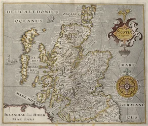 Map of the Kingdom of Scotland, 17th century Scotia Regnum