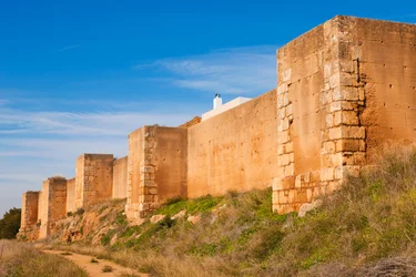 Niebla, Huelva Province, Andalusia, southern Spain. Walls surrounding the town.