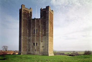 Orford Castle, Exterior view of the keep, 1165-72, Suffolk, UK