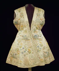 Satin Hunting Coat Embroidered with Silks in Chain Stitch, North Indian (Mughal), 1st Half of 17th Century