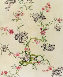Silk design by Anna Maria Garthwaite, 1740